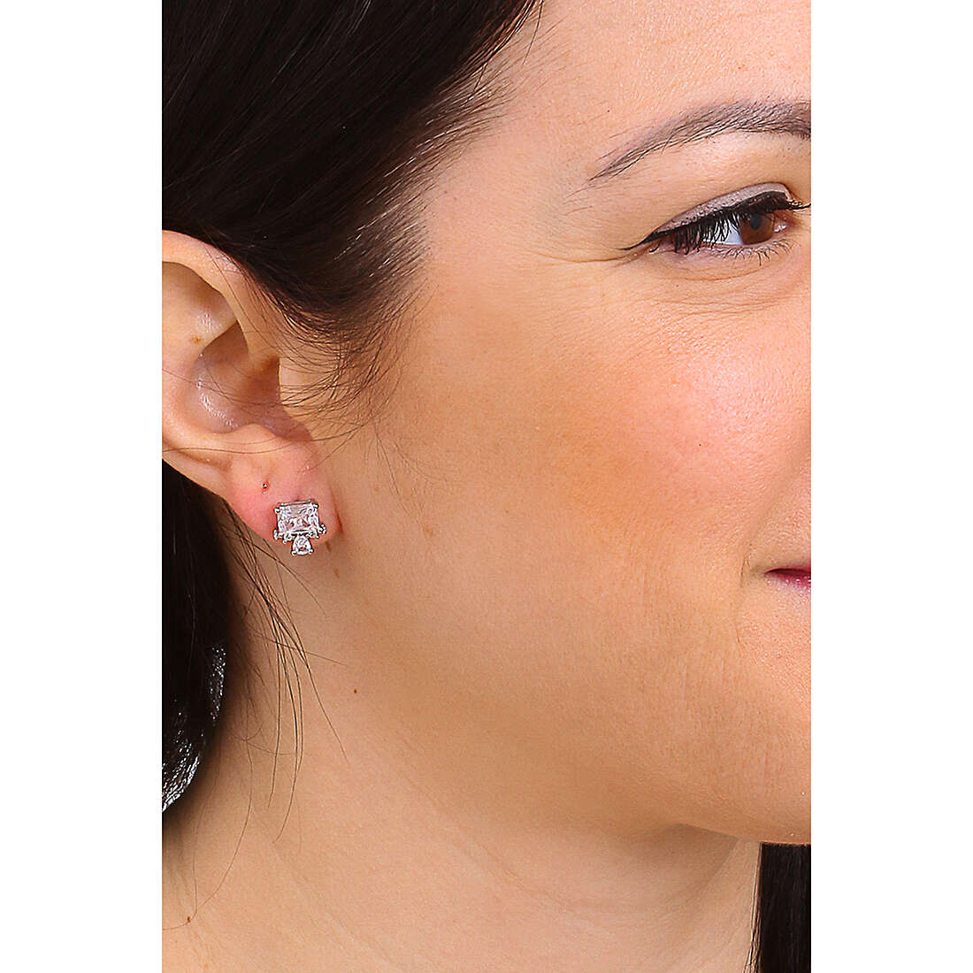 GioiaPura earrings woman INS028OR1089RHWH photo wearing