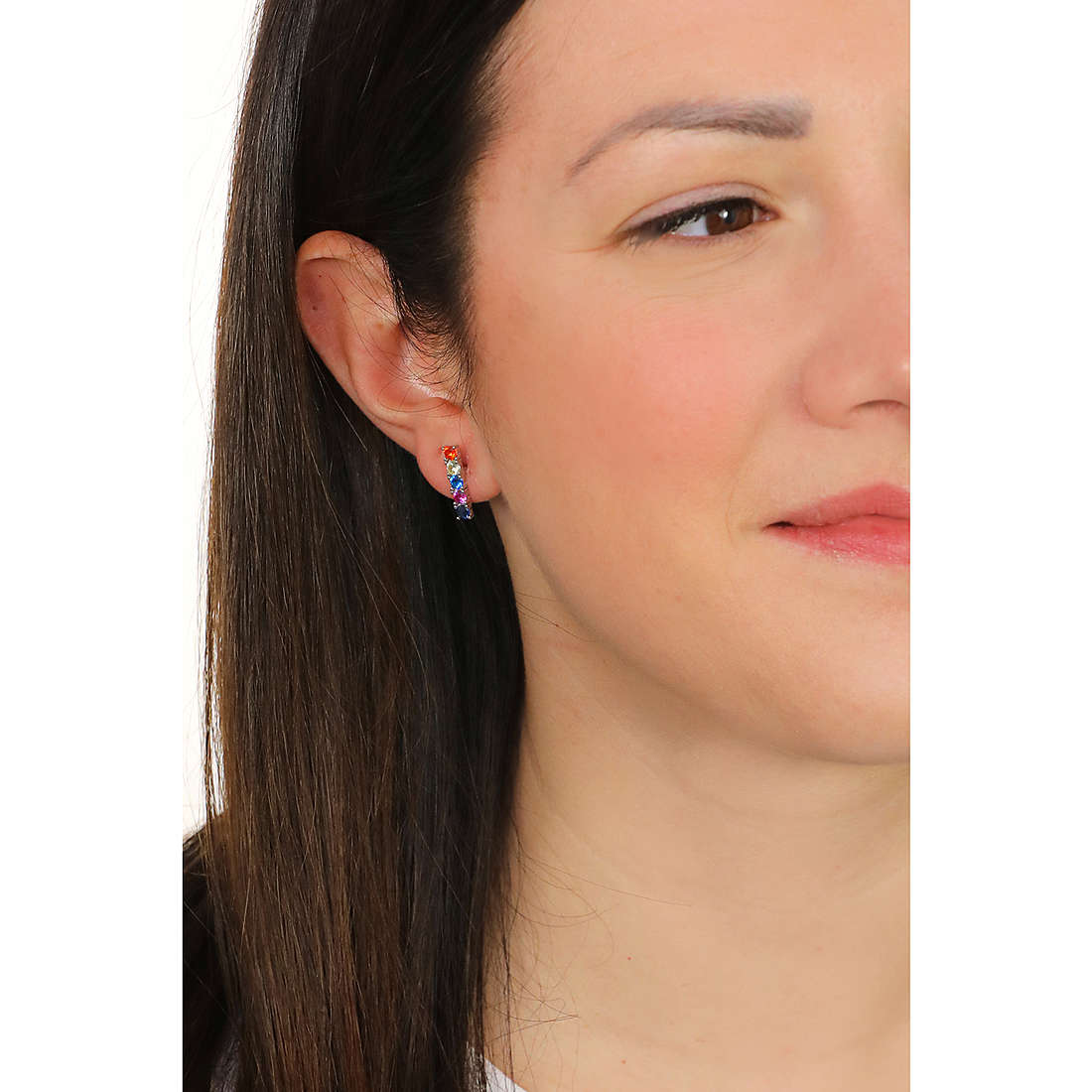 GioiaPura earrings woman INS028OR465RH-B wearing