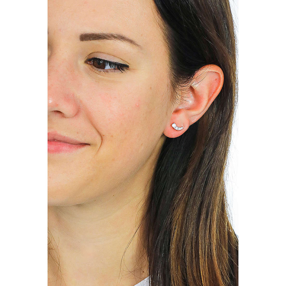 GioiaPura earrings woman INS028OR467RSWH wearing