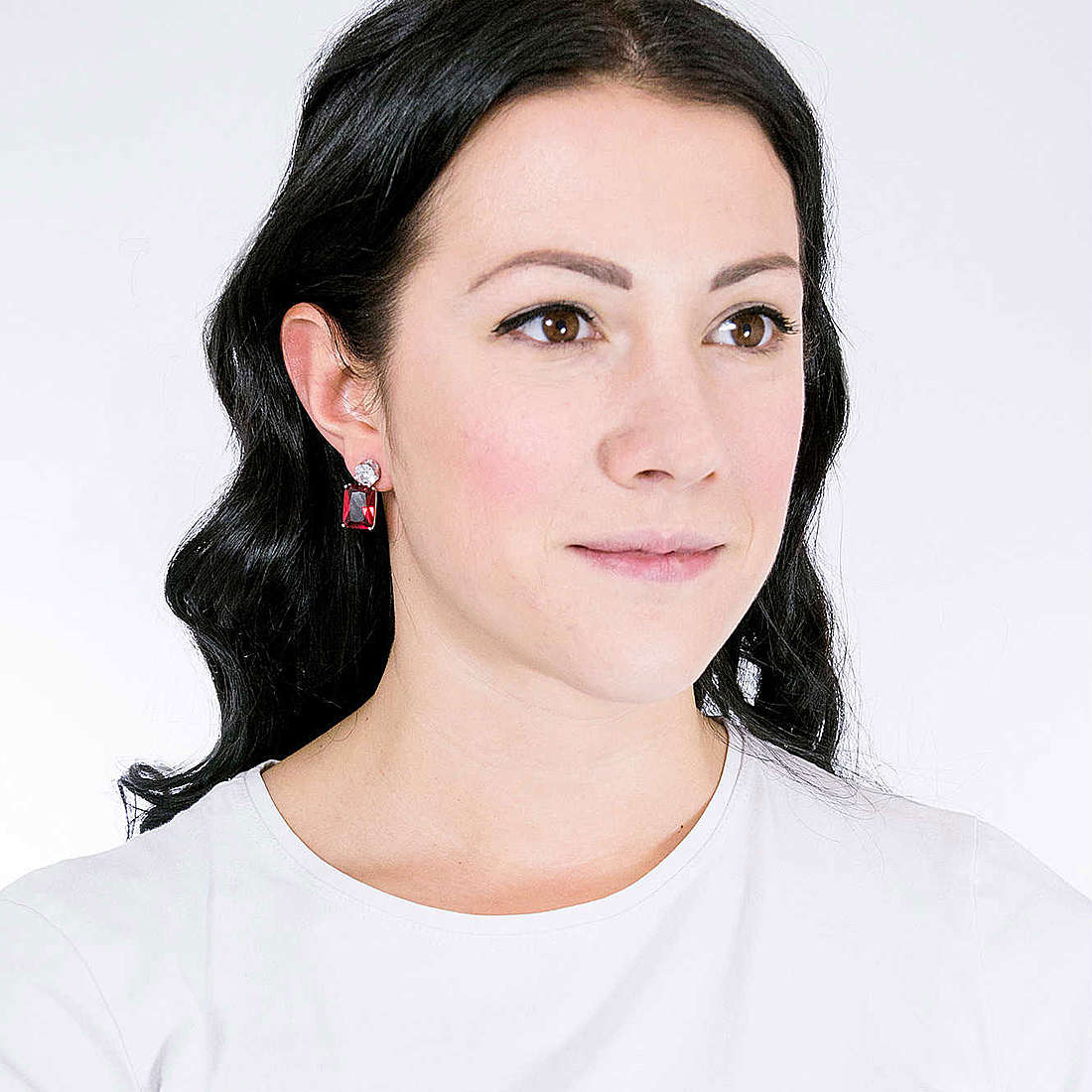 GioiaPura earrings woman INS028OR561RO wearing