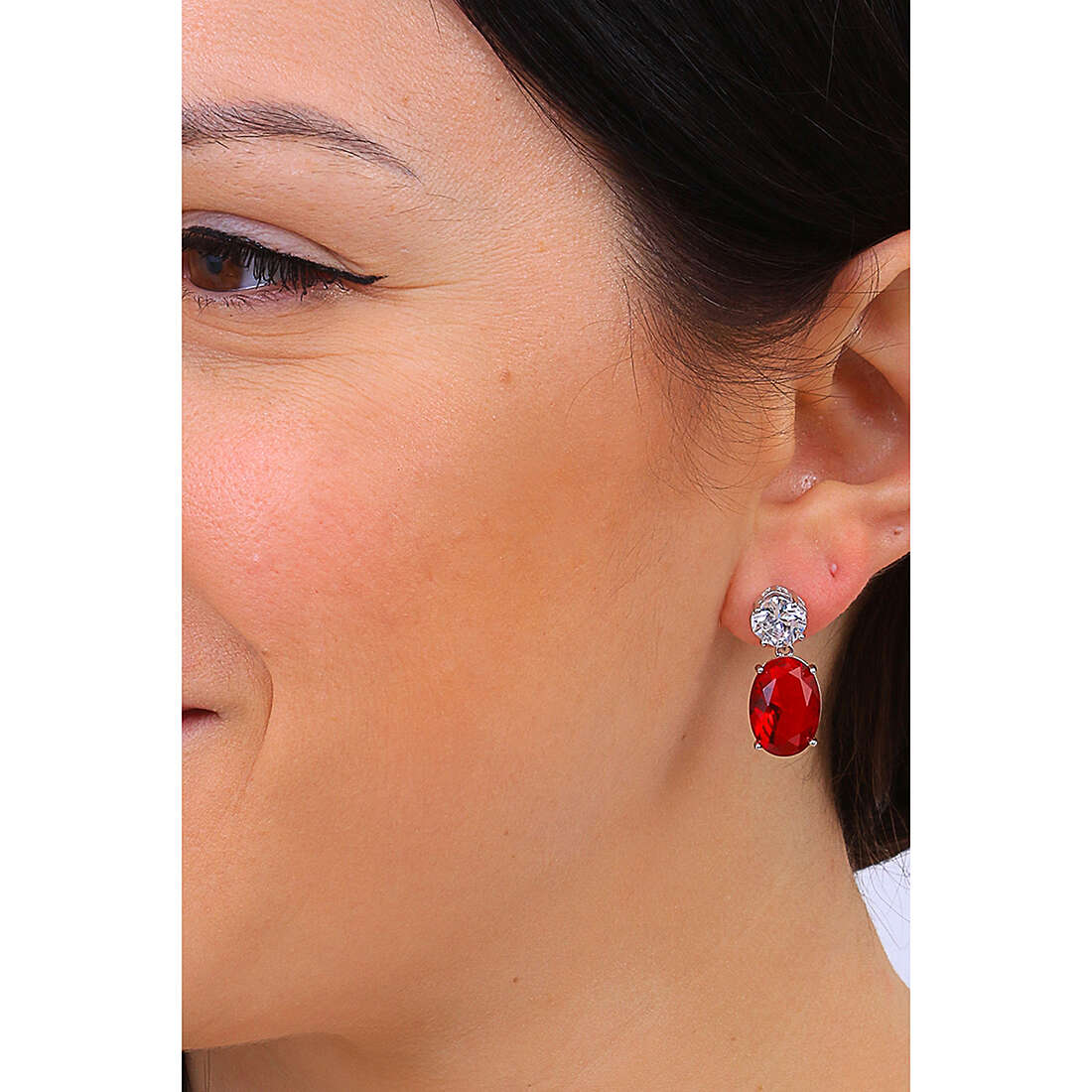 GioiaPura earrings woman INS028OR564RO wearing
