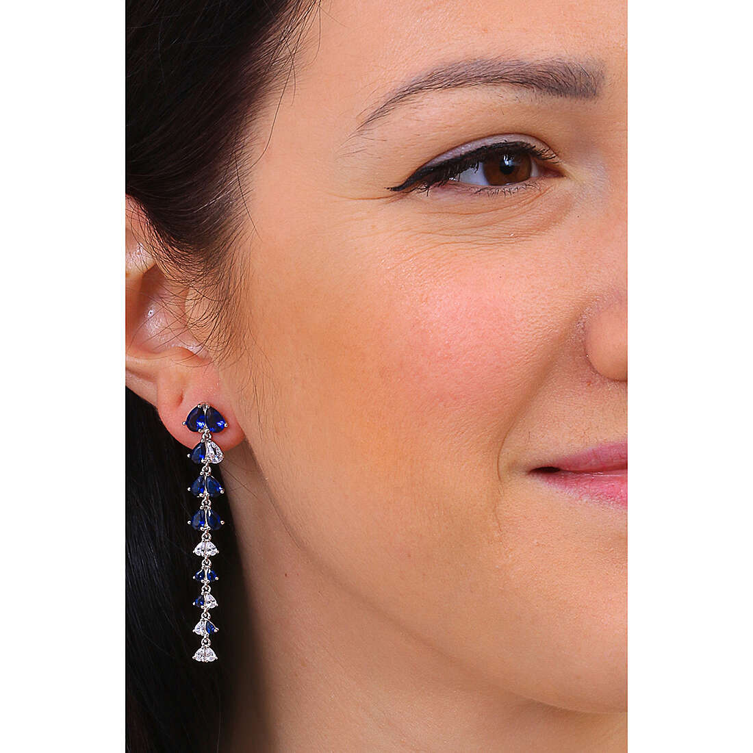 GioiaPura earrings woman INS028OR565BL wearing