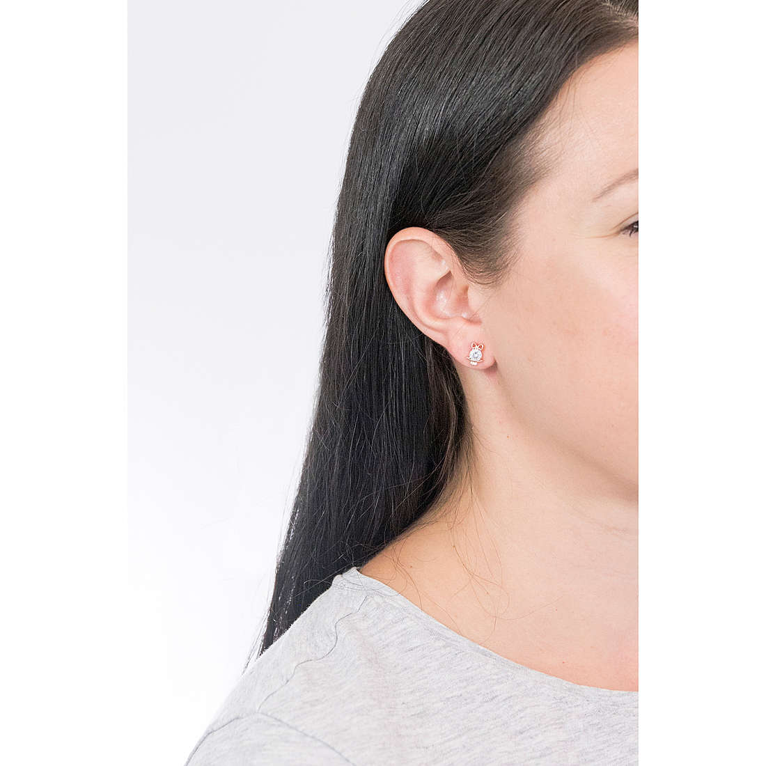 GioiaPura earrings woman INS028OR610RS wearing