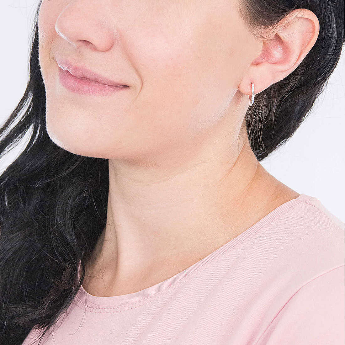 GioiaPura earrings woman INS028OR736RHWH wearing