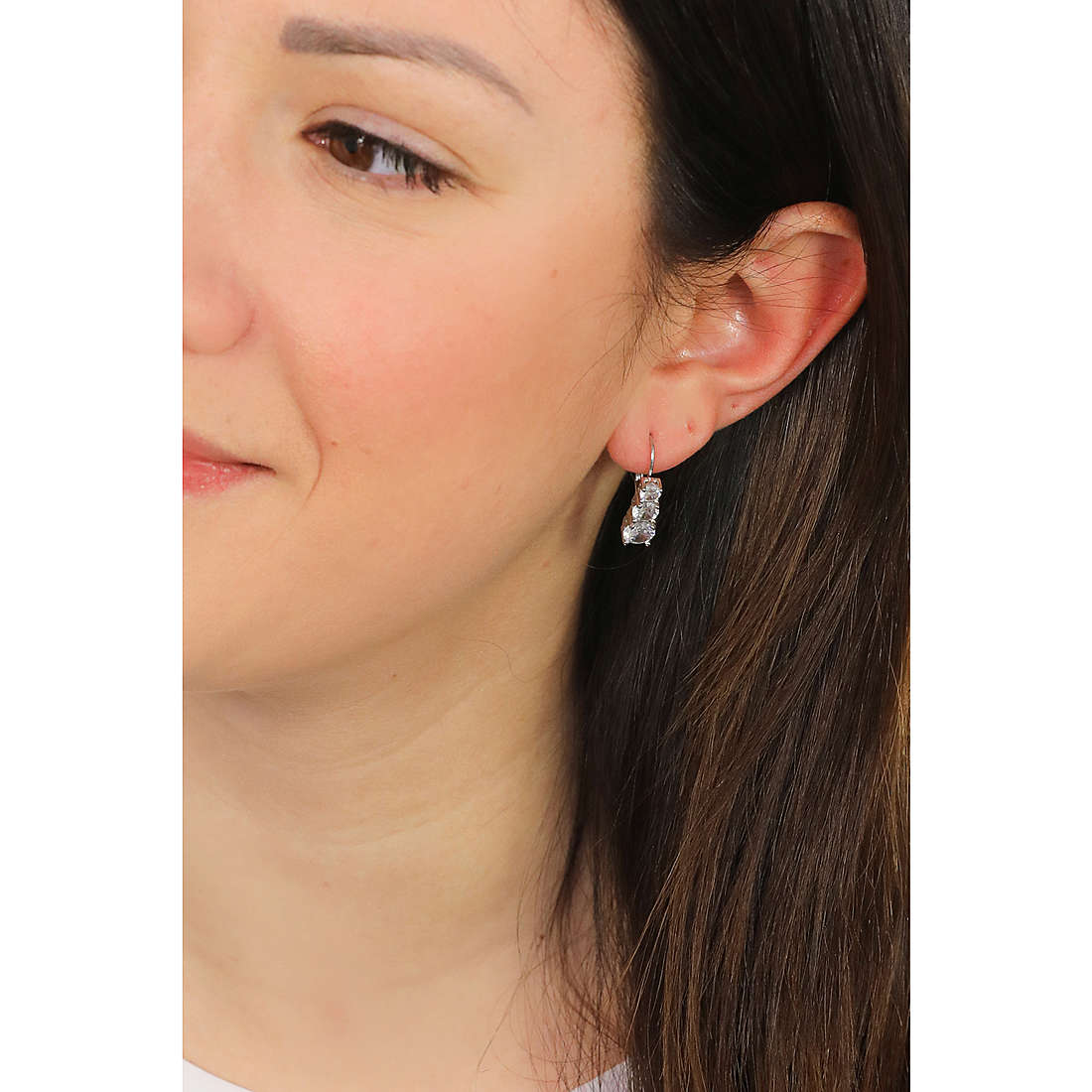 GioiaPura earrings woman INS028OR771RHWH photo wearing