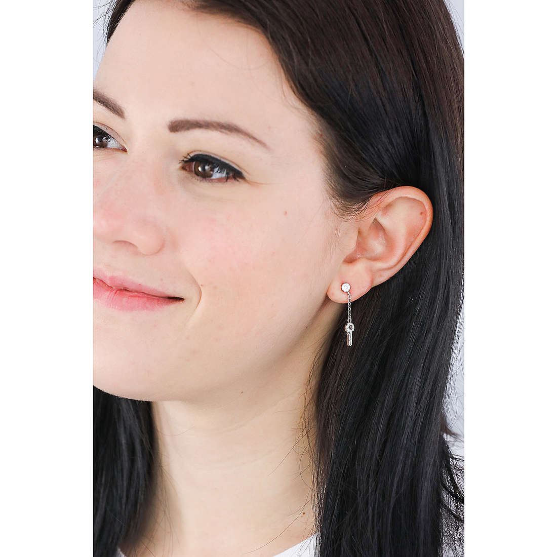 GioiaPura earrings woman INS028OR783RHWH wearing