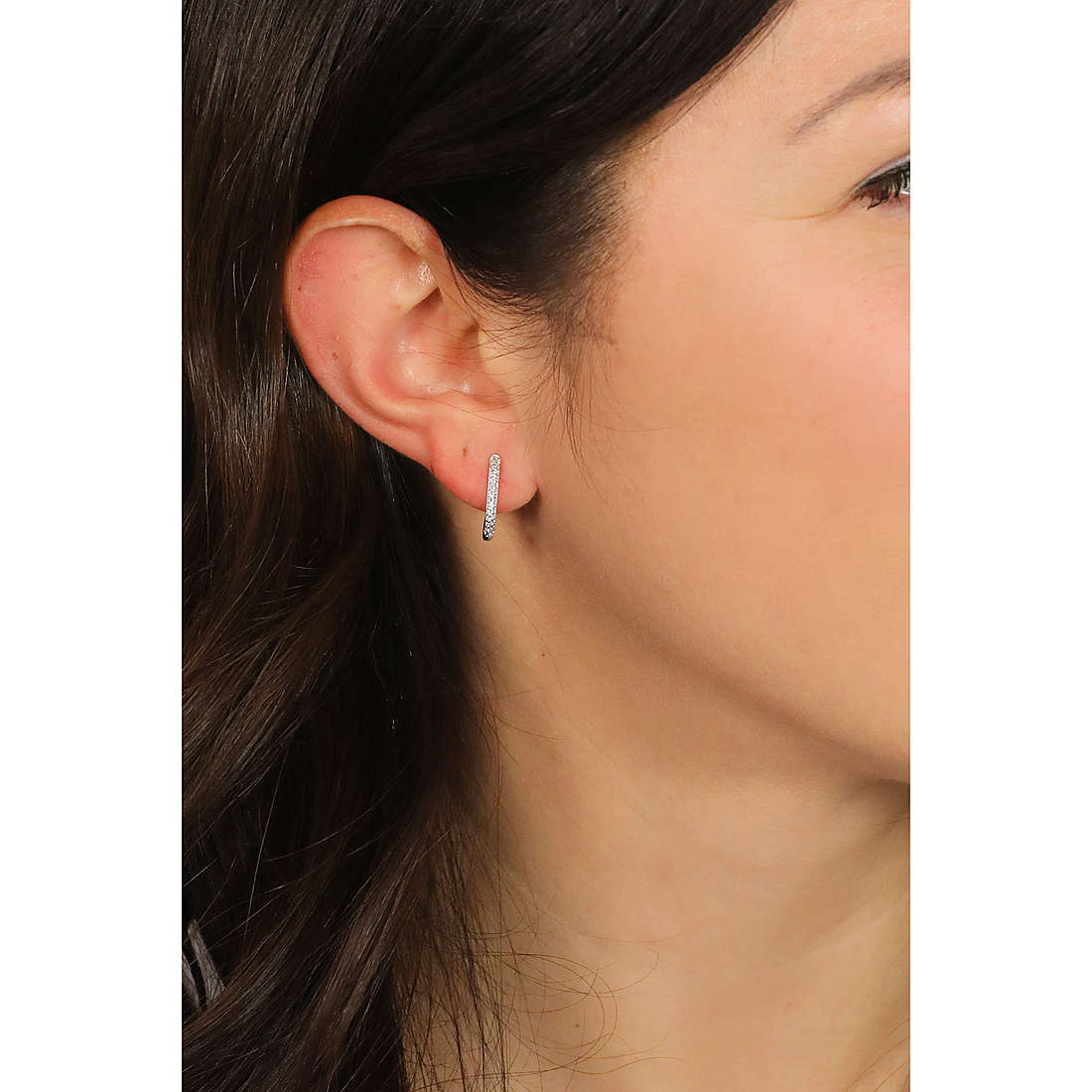 GioiaPura earrings woman INS028OR856RHWH wearing