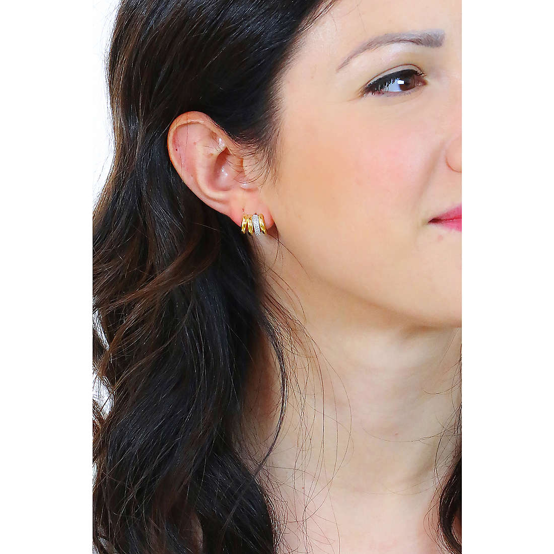 GioiaPura earrings woman INS028OR902PLWH wearing