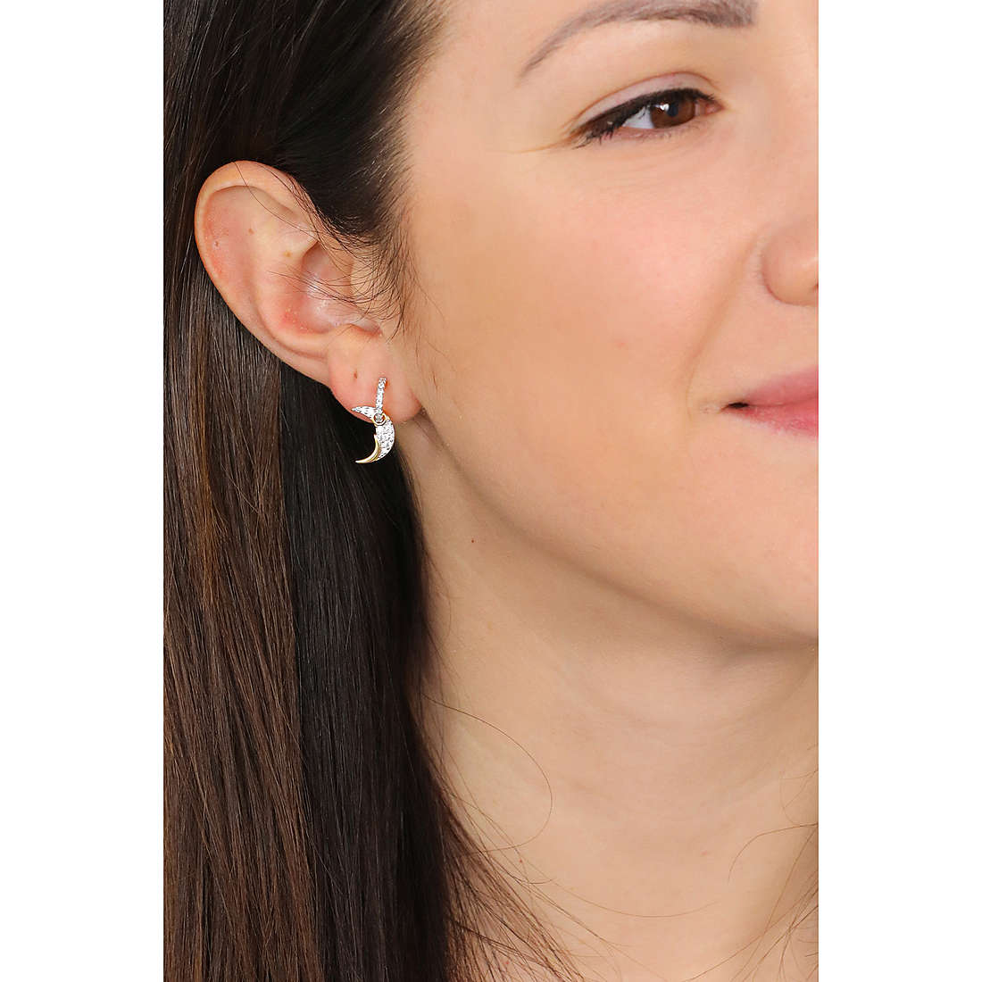 GioiaPura earrings woman INS028OR911PLWH wearing