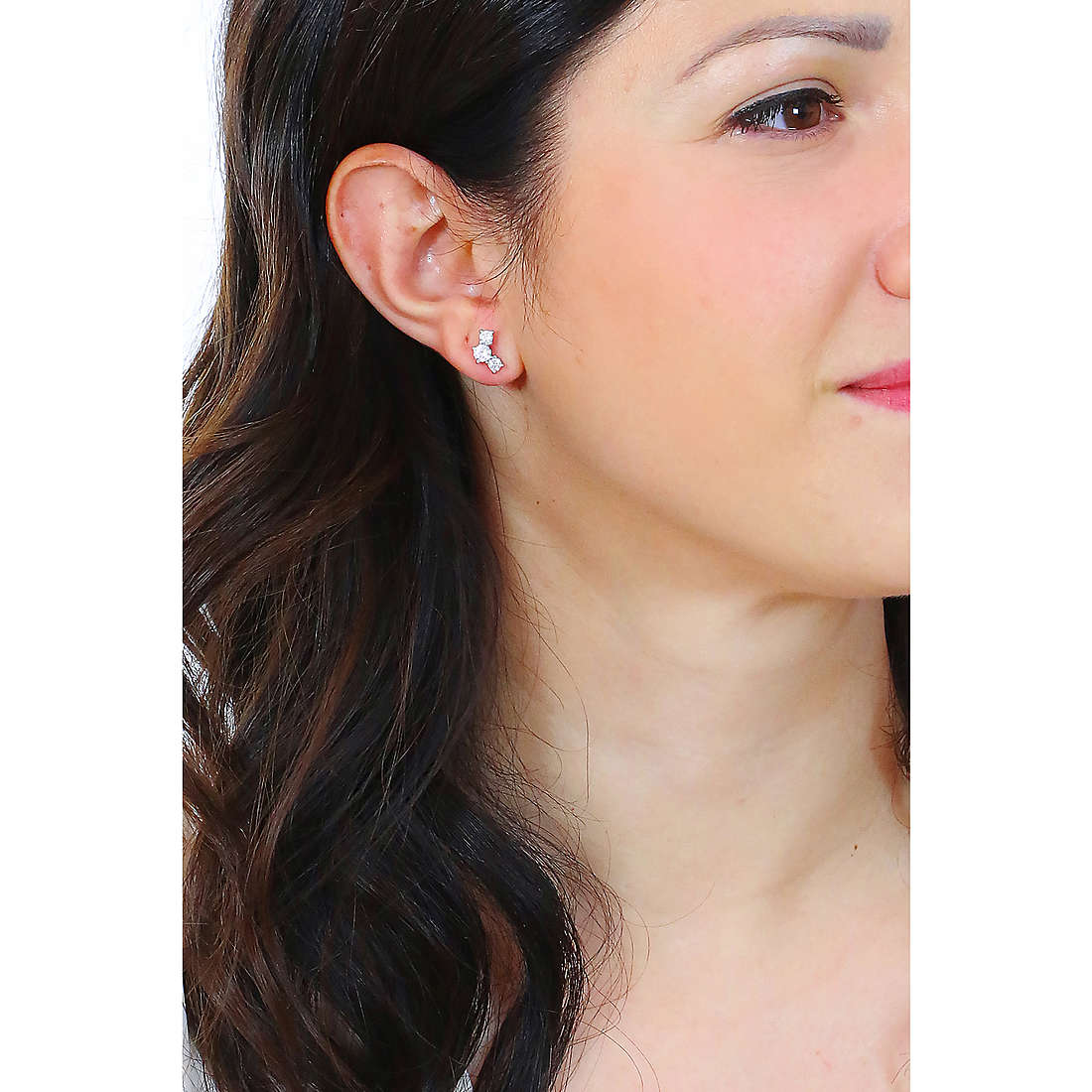 GioiaPura earrings woman INS028OR916SCRHWH wearing