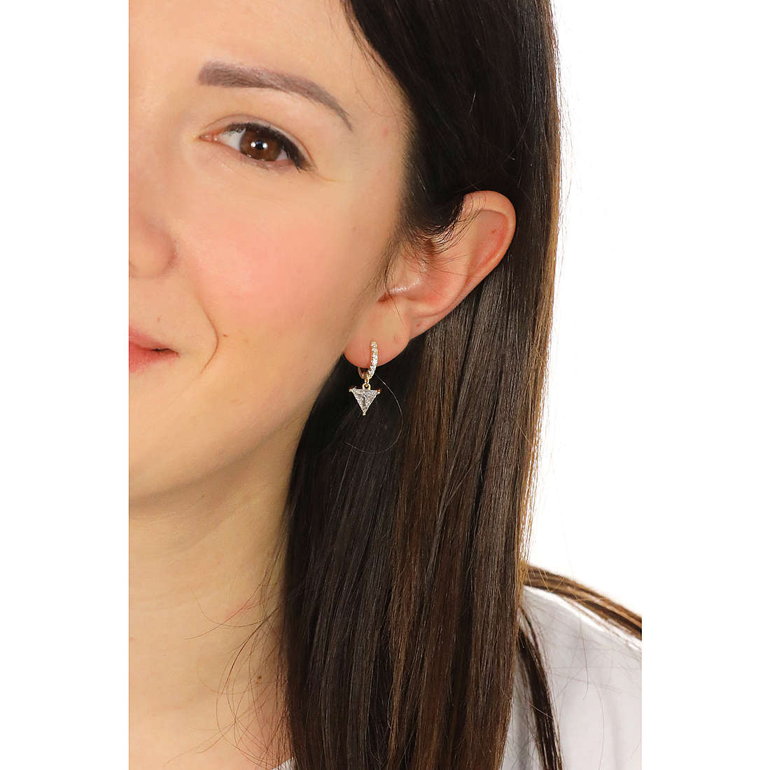 GioiaPura earrings woman INS029OR008PLWH wearing