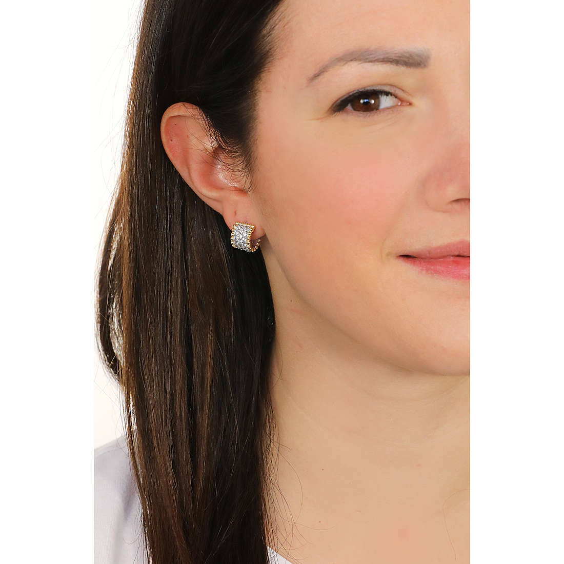 GioiaPura earrings woman INS029OR022PLWH wearing