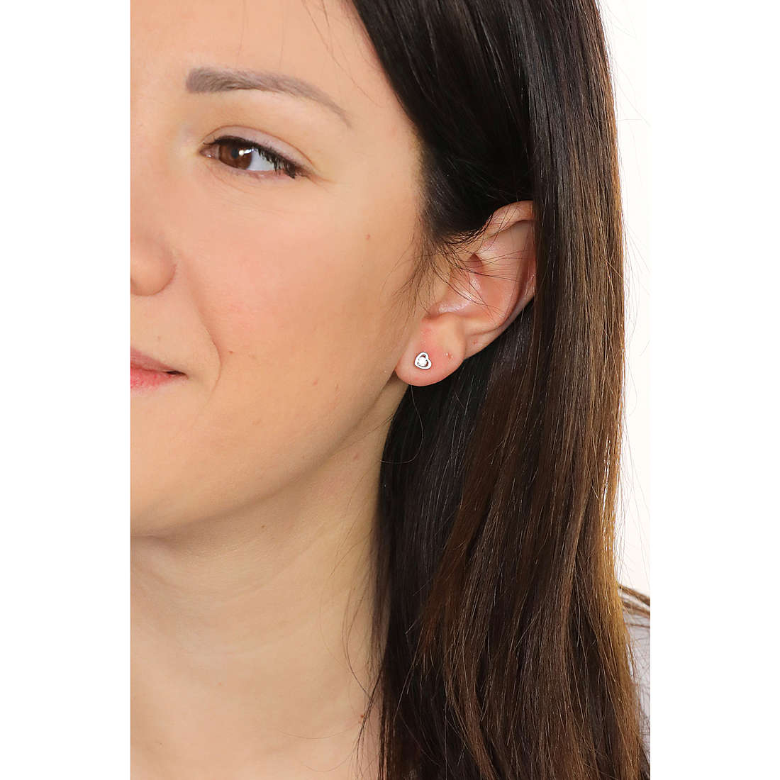 GioiaPura earrings woman INS029OR030RHWH wearing