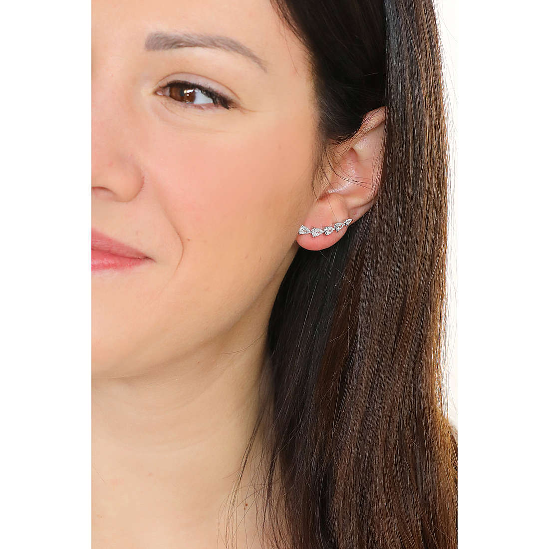 GioiaPura earrings woman INS029OR055RHWH wearing