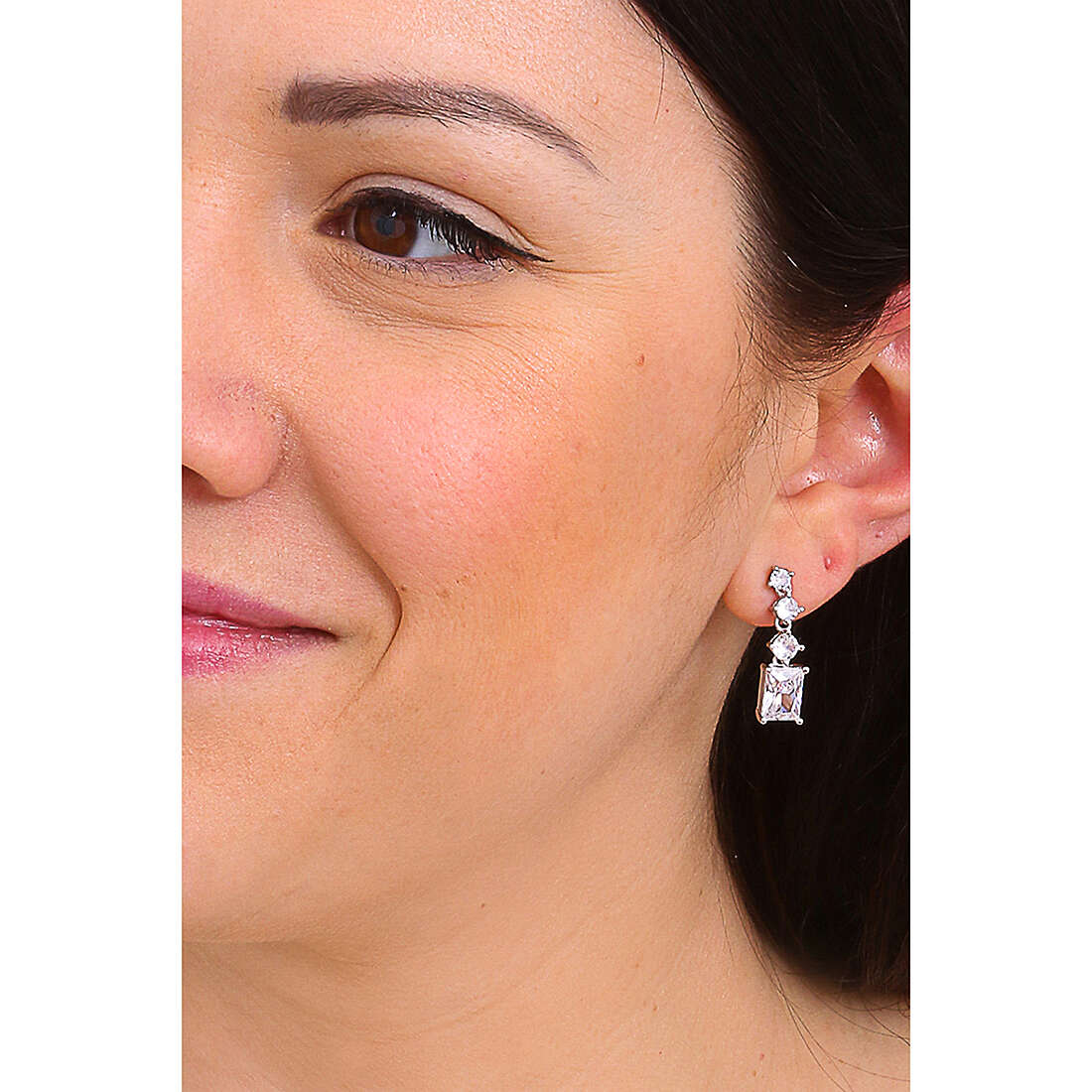 GioiaPura earrings woman INS029OR143RHWH wearing