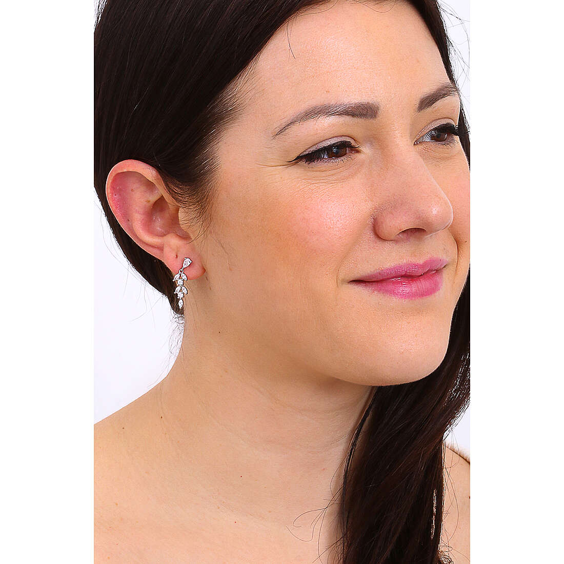GioiaPura earrings woman INS029OR158RHWH wearing