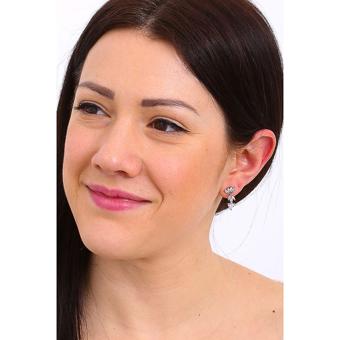 GioiaPura earrings woman INS029OR162RHWH wearing