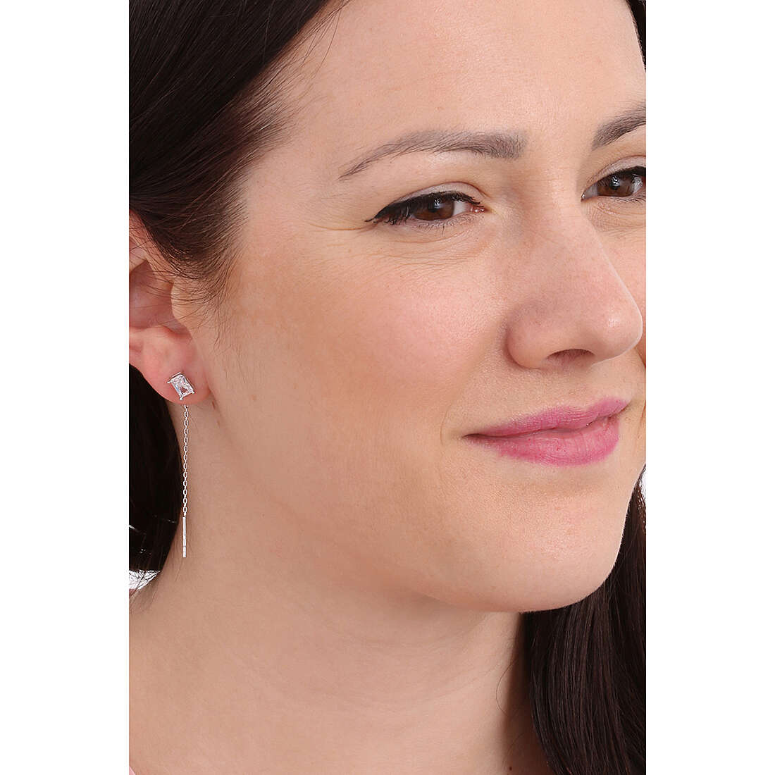 GioiaPura earrings woman INS029OR188RHWH wearing