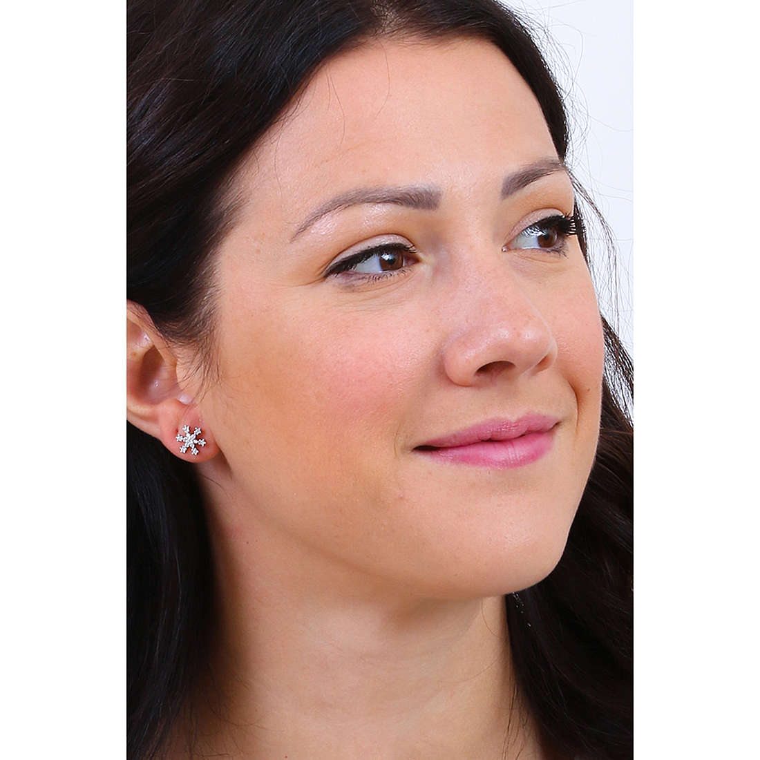 GioiaPura earrings woman INS037OR308RHWH wearing