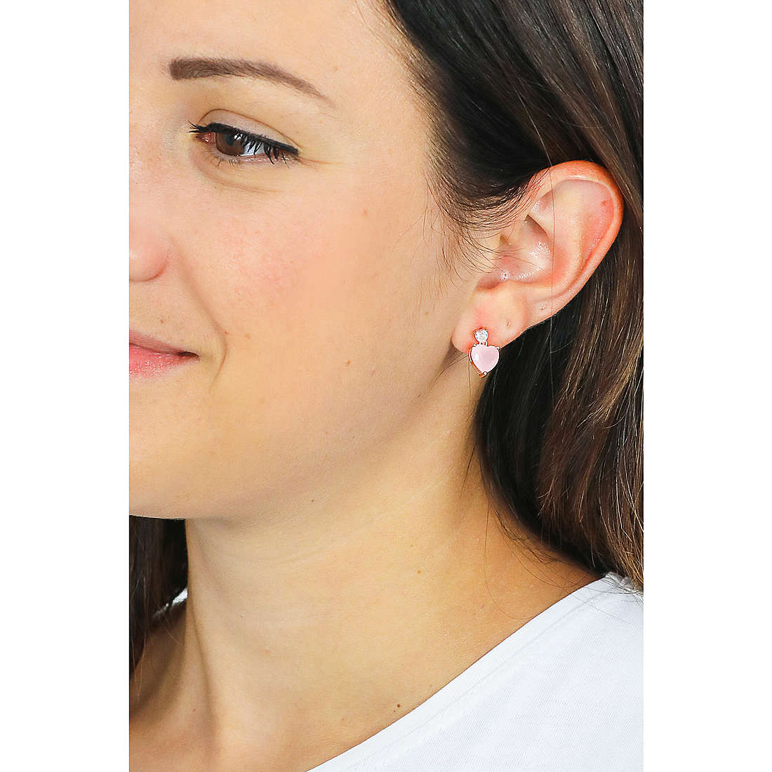 GioiaPura earrings Special days woman INS058OR023RSMP wearing