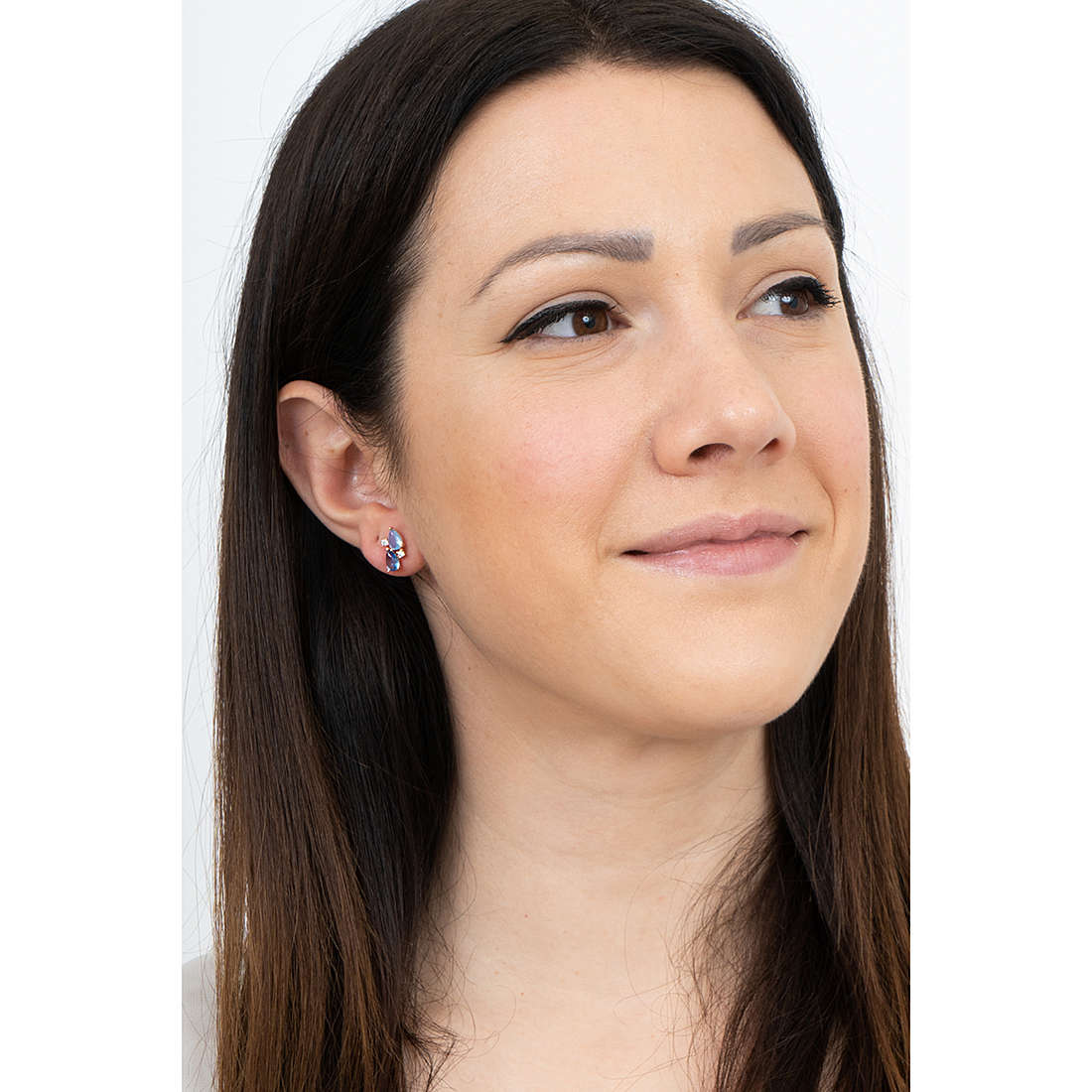 GioiaPura earrings woman INS058OR050RSMB wearing
