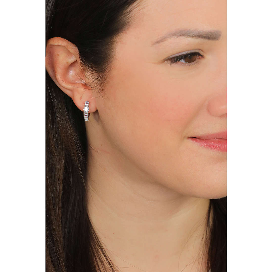 GioiaPura earrings woman INS058OR142RHWH wearing