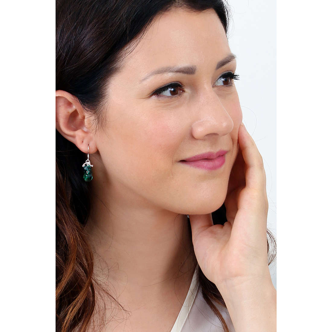 GioiaPura earrings woman INS122OR001RHVE wearing