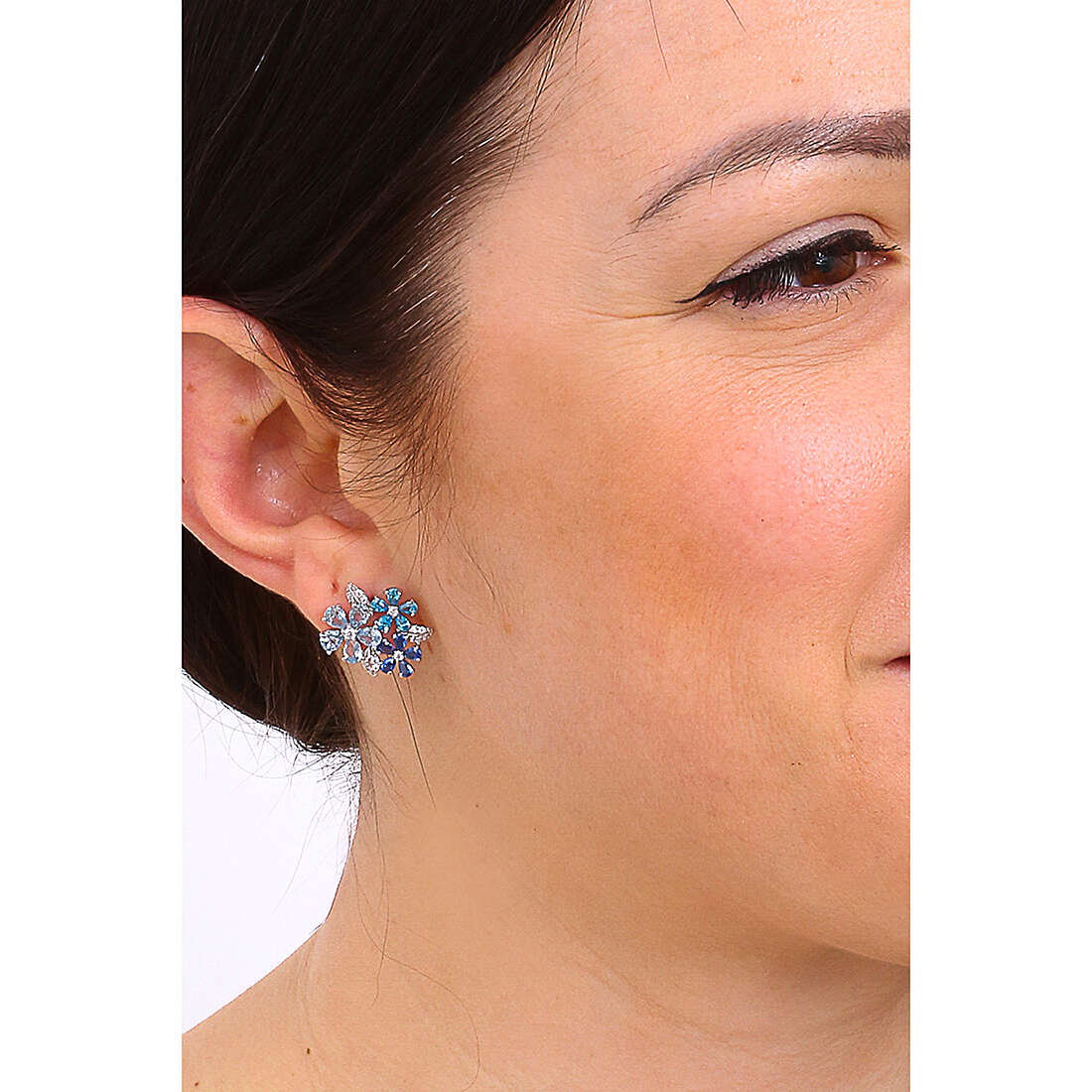 GioiaPura earrings Special days woman INS127OR014RHDB wearing