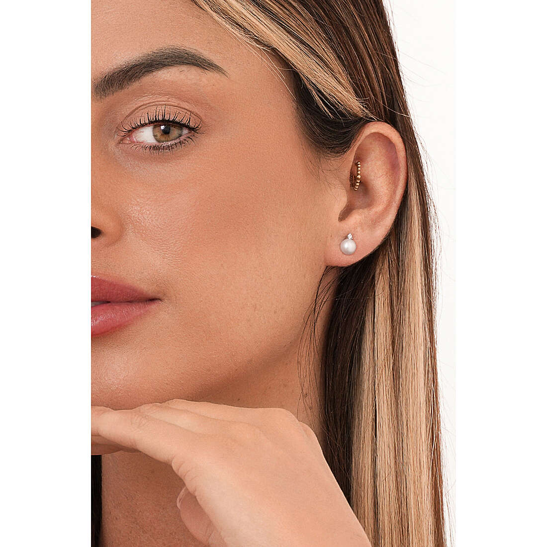 GioiaPura earrings Oro 375 woman GP9-S173619 wearing
