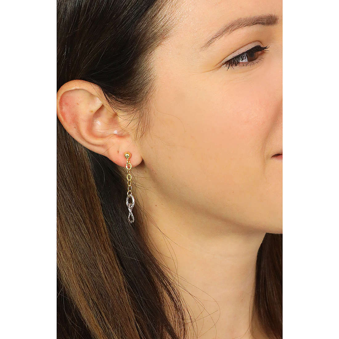 GioiaPura earrings Oro 375 woman GP9-S177923 wearing