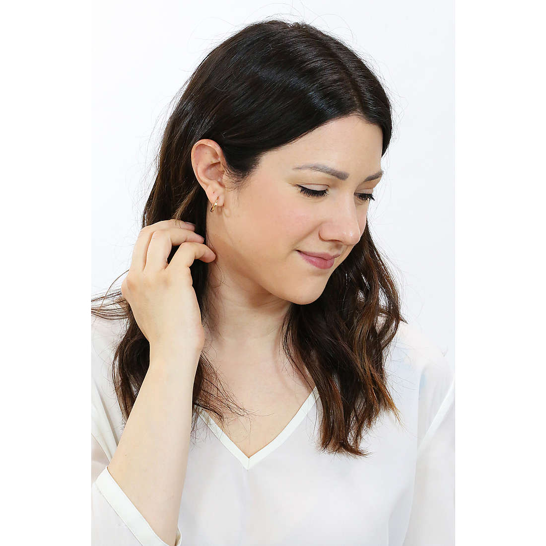 GioiaPura earrings Oro 750 woman GP-S077731 wearing