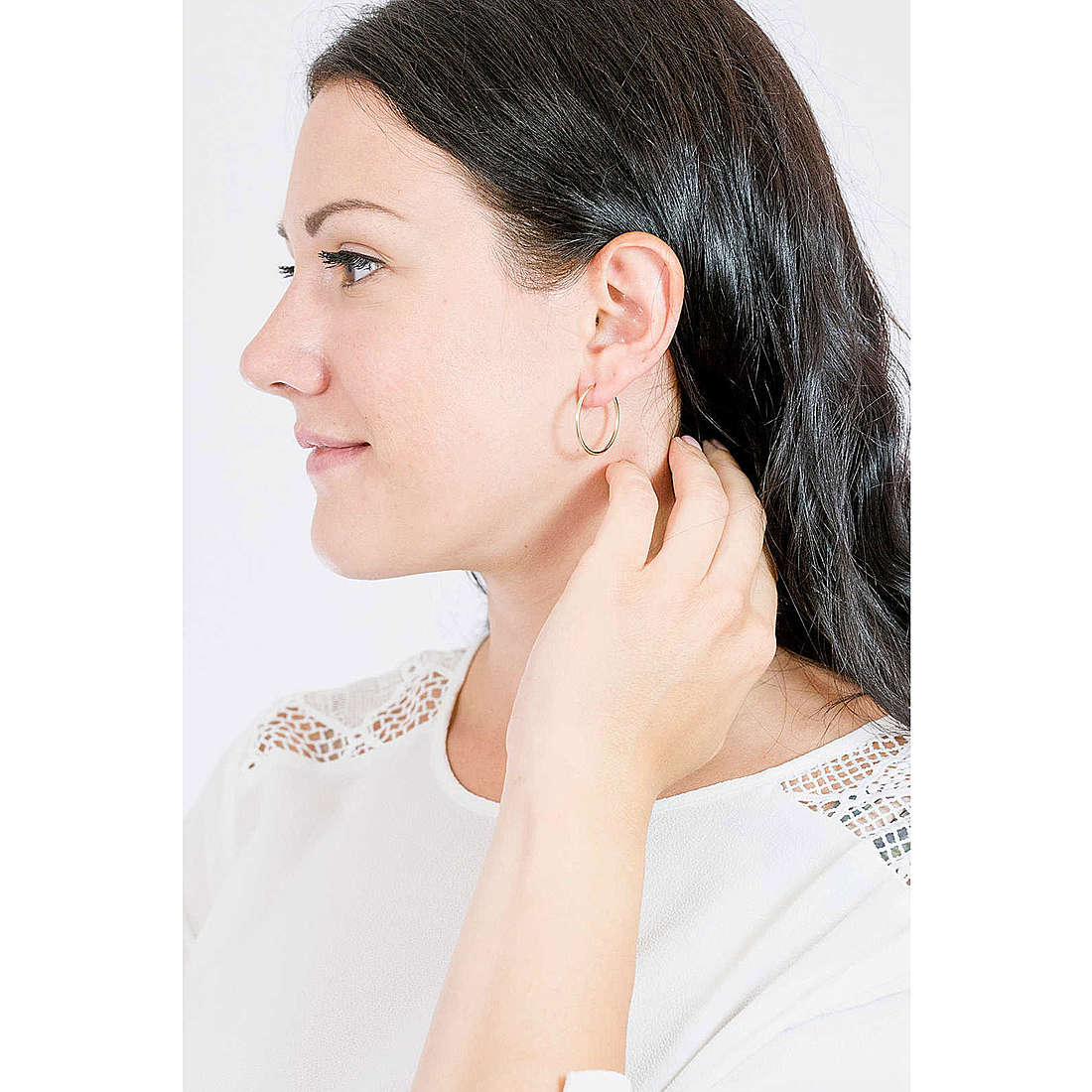 GioiaPura earrings Oro 750 woman GP-S235336 wearing