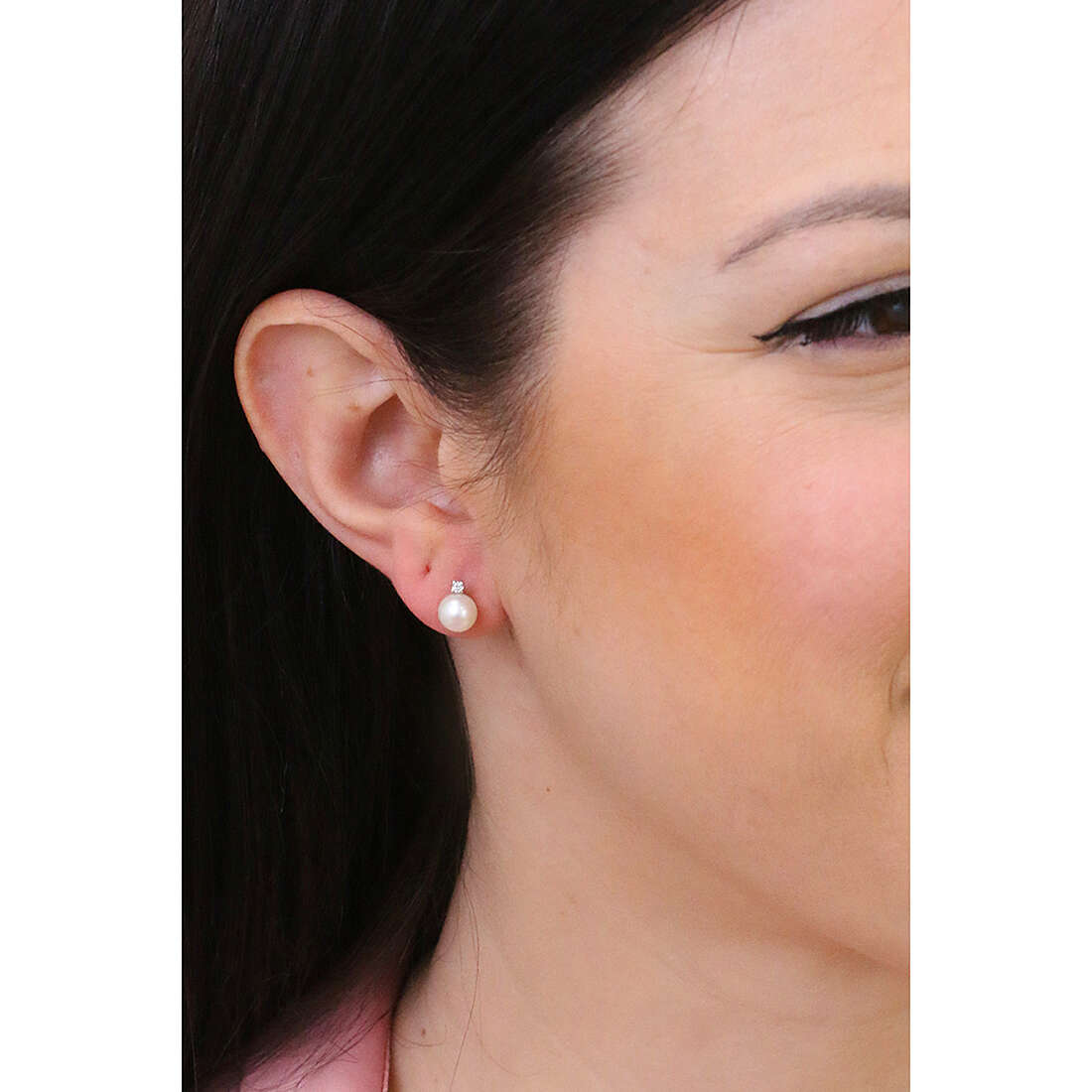 GioiaPura earrings Oro e Diamanti woman GIPOPD2-6 wearing