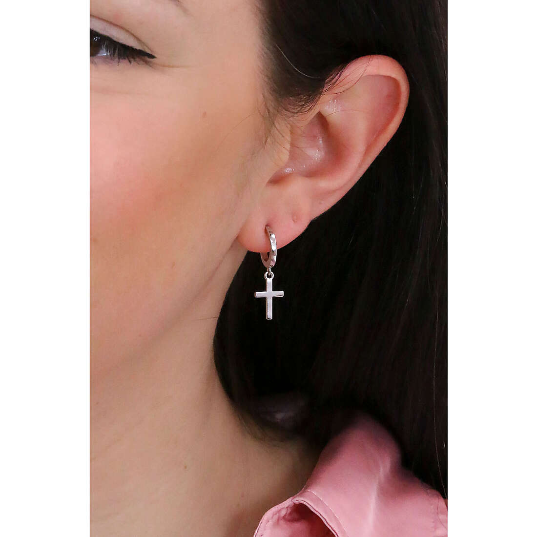 GioiaPura earrings woman ST63804-RH wearing