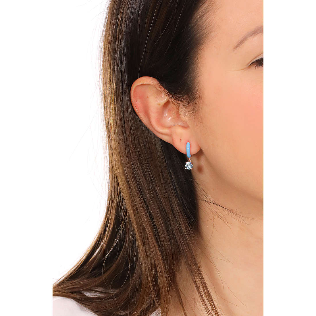 GioiaPura earrings woman ST64427-04RSAZ wearing