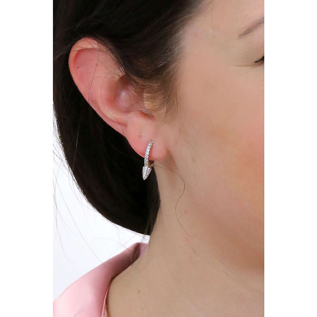 GioiaPura earrings woman ST64713-RHBI wearing