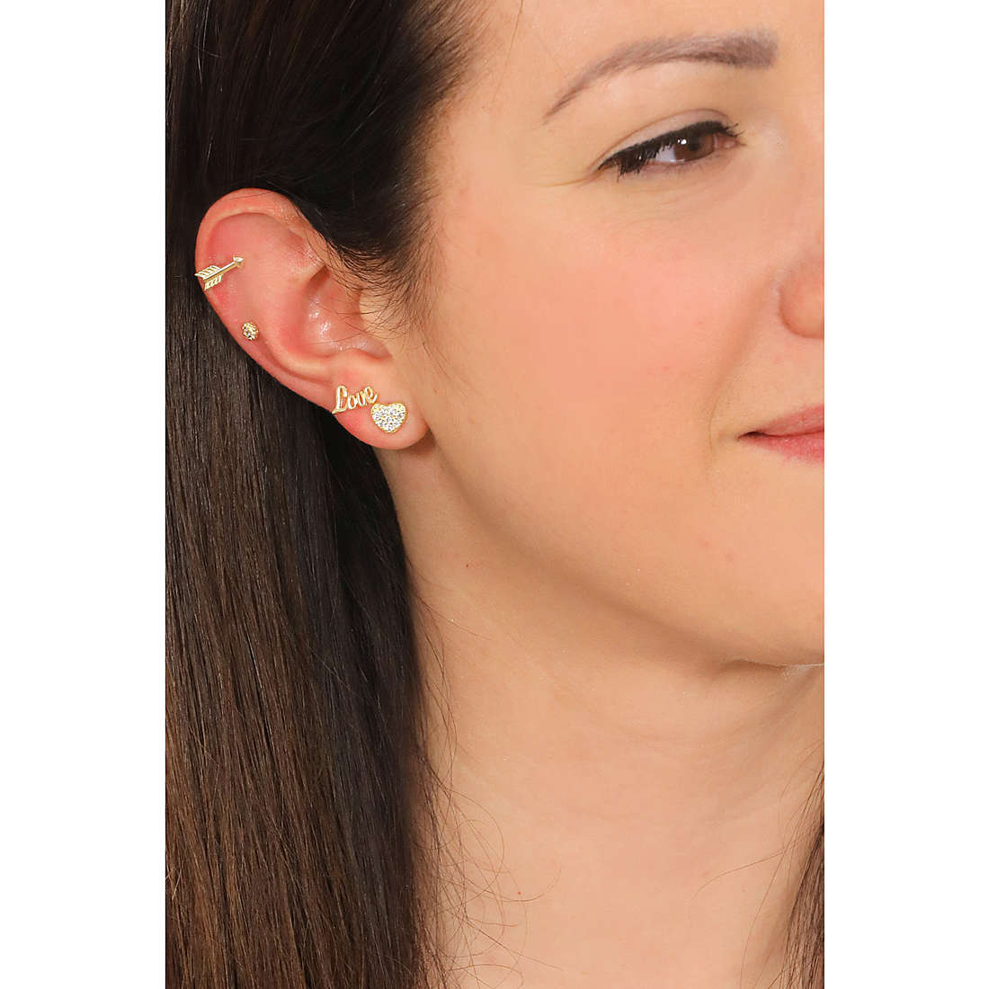 GioiaPura earrings woman ST65302-02OR wearing