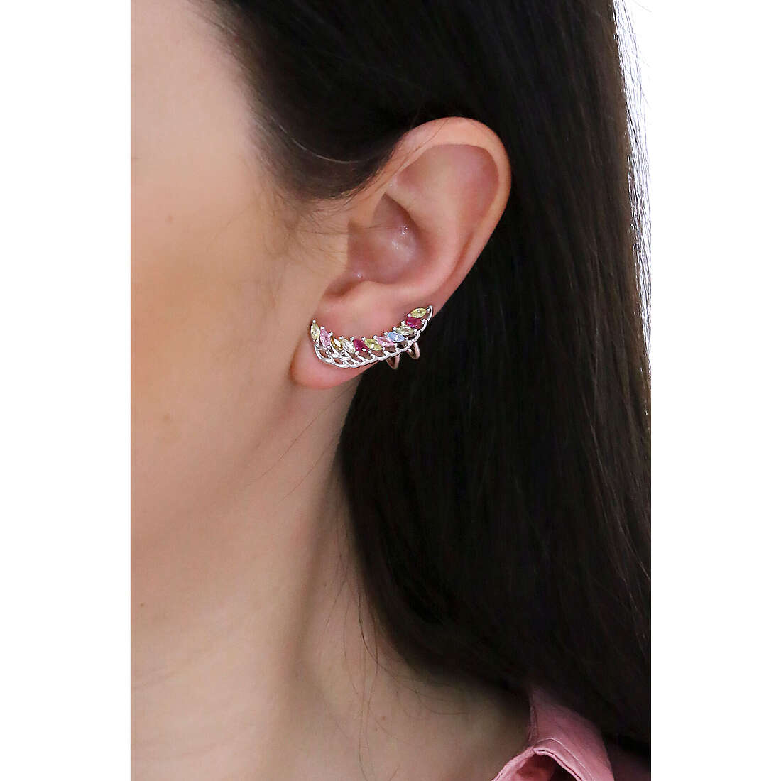 GioiaPura earrings woman ST67091-RHRO wearing