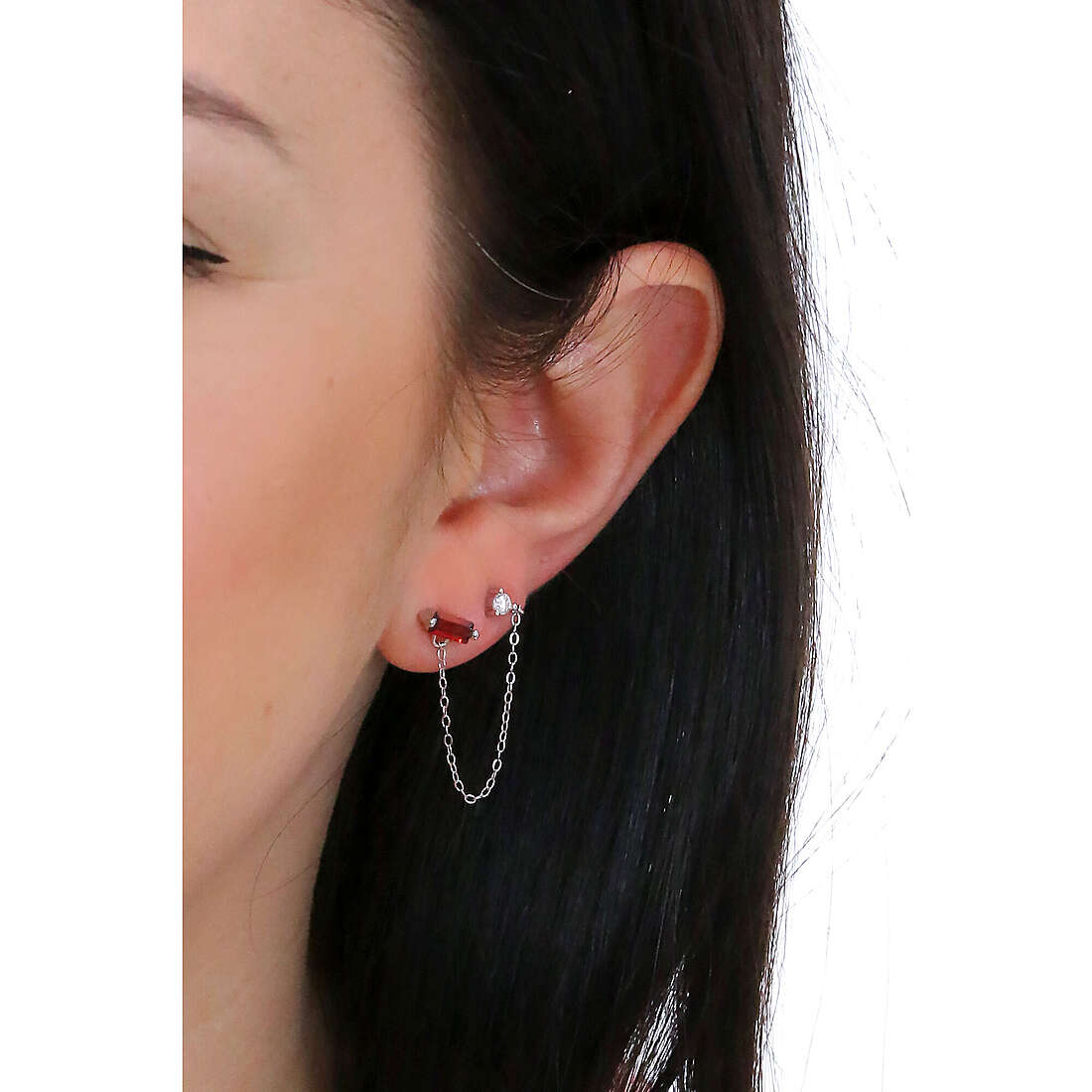 GioiaPura earrings woman ST67740-RHRO wearing