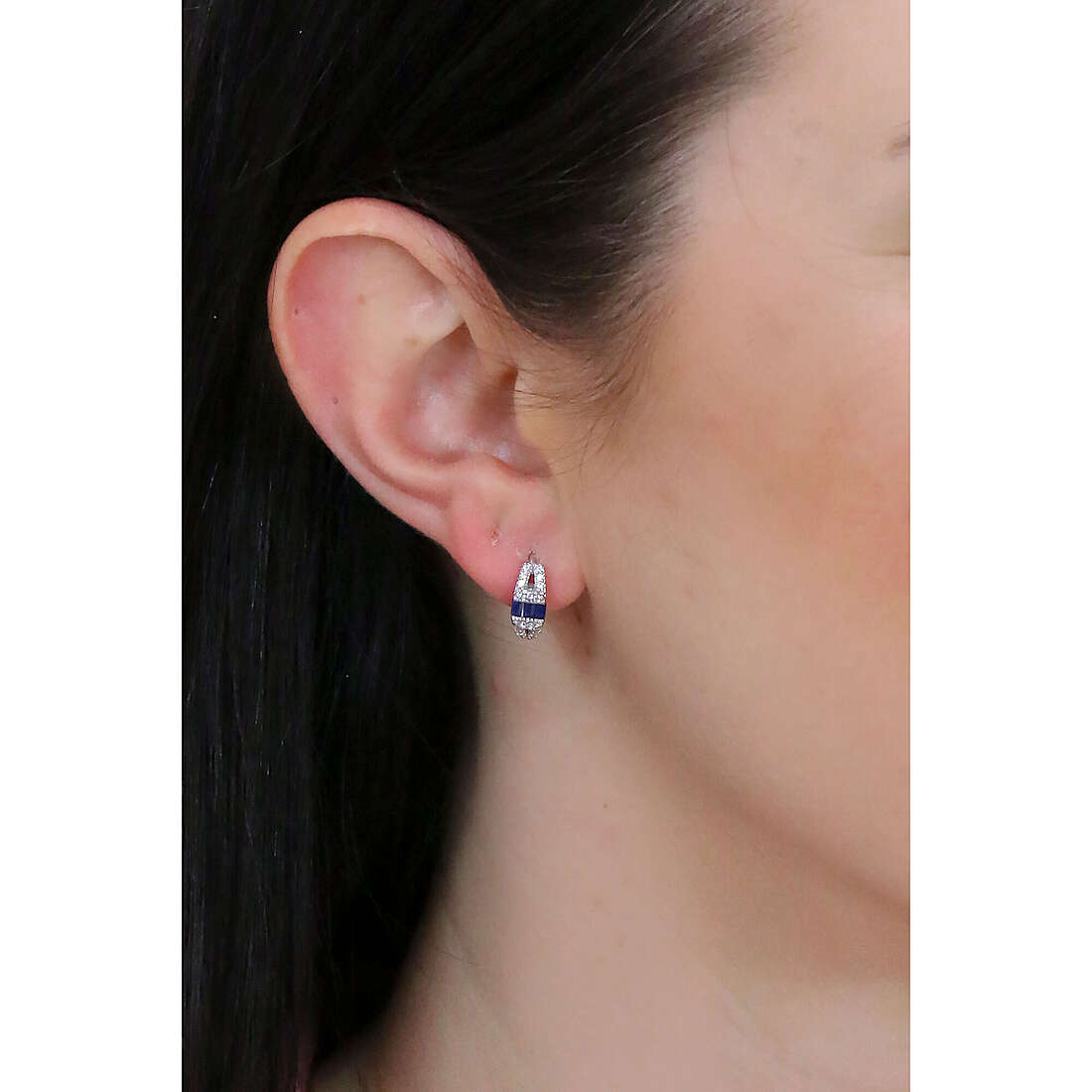 GioiaPura earrings woman ST67946-RHBL wearing