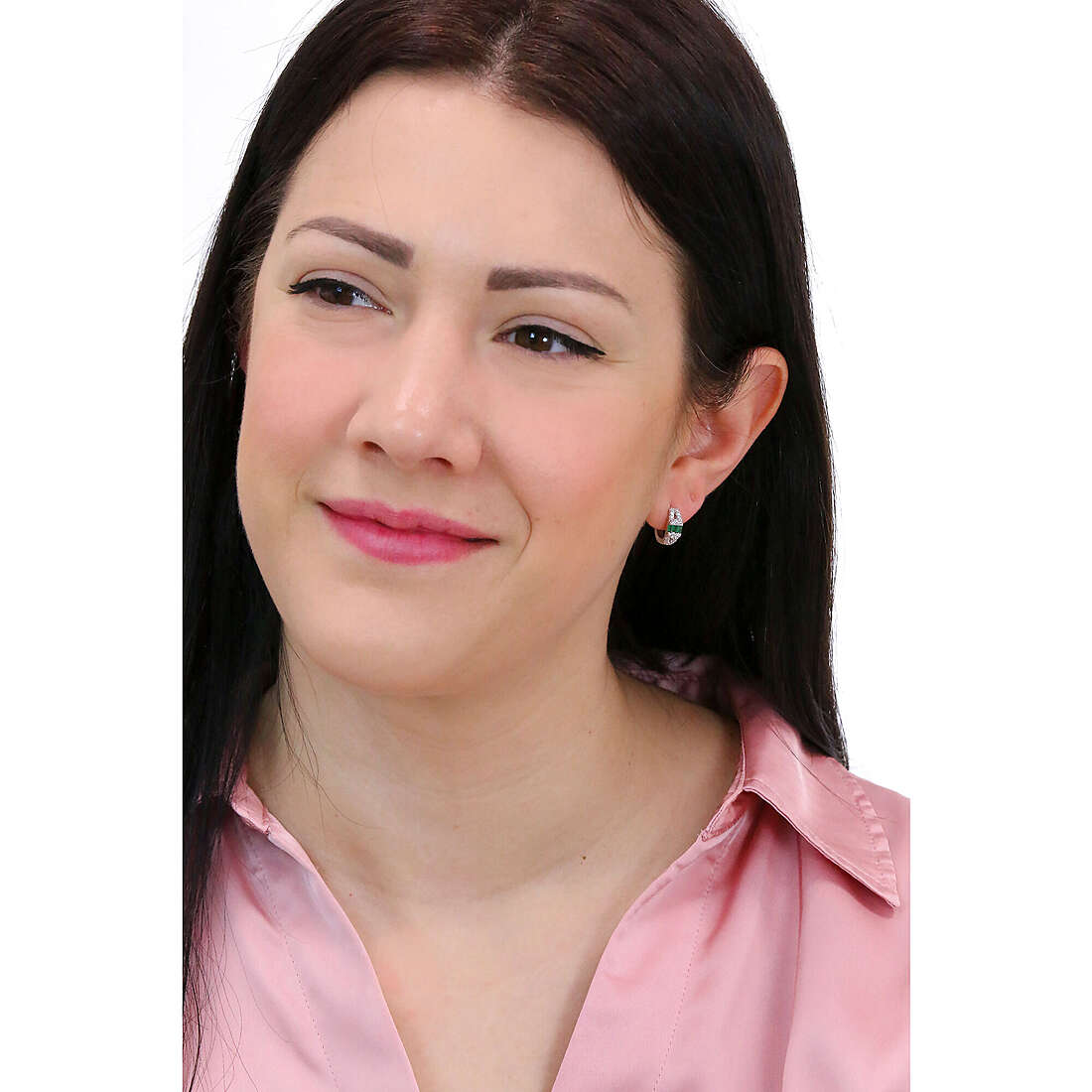 GioiaPura earrings woman ST67946-RHVE wearing
