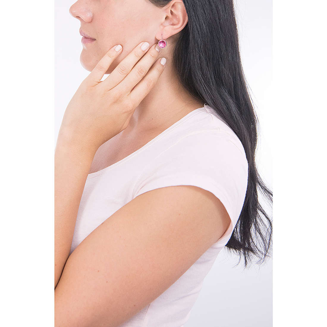 GioiaPura earrings woman WOM01214RLL wearing