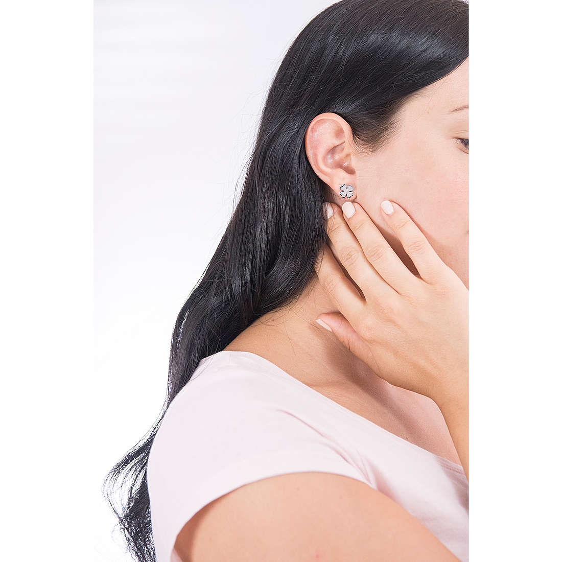 GioiaPura earrings woman WOM01615TA wearing