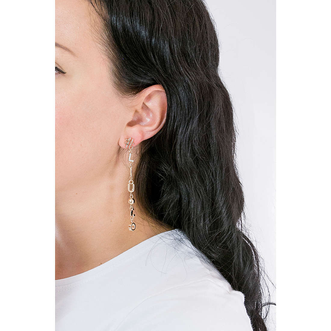 Liujo earrings woman LJ1349 wearing