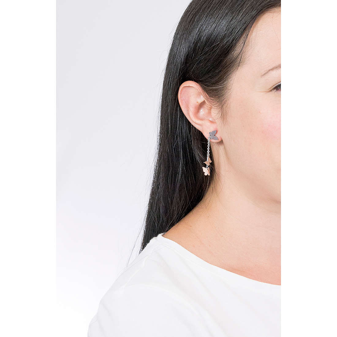 Luca Barra earrings woman OK1053 wearing