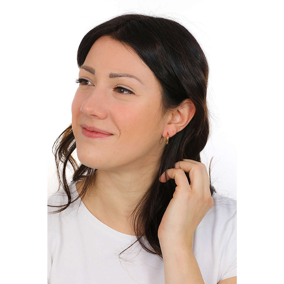 Luca Barra earrings woman OK1124 wearing