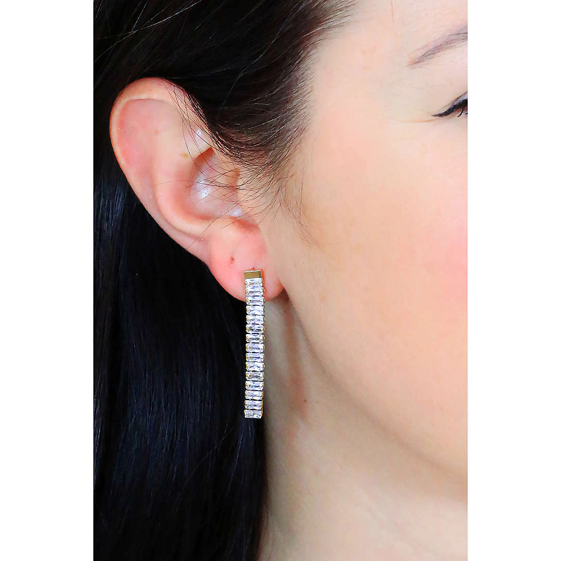 Luca Barra earrings woman OK1187 wearing