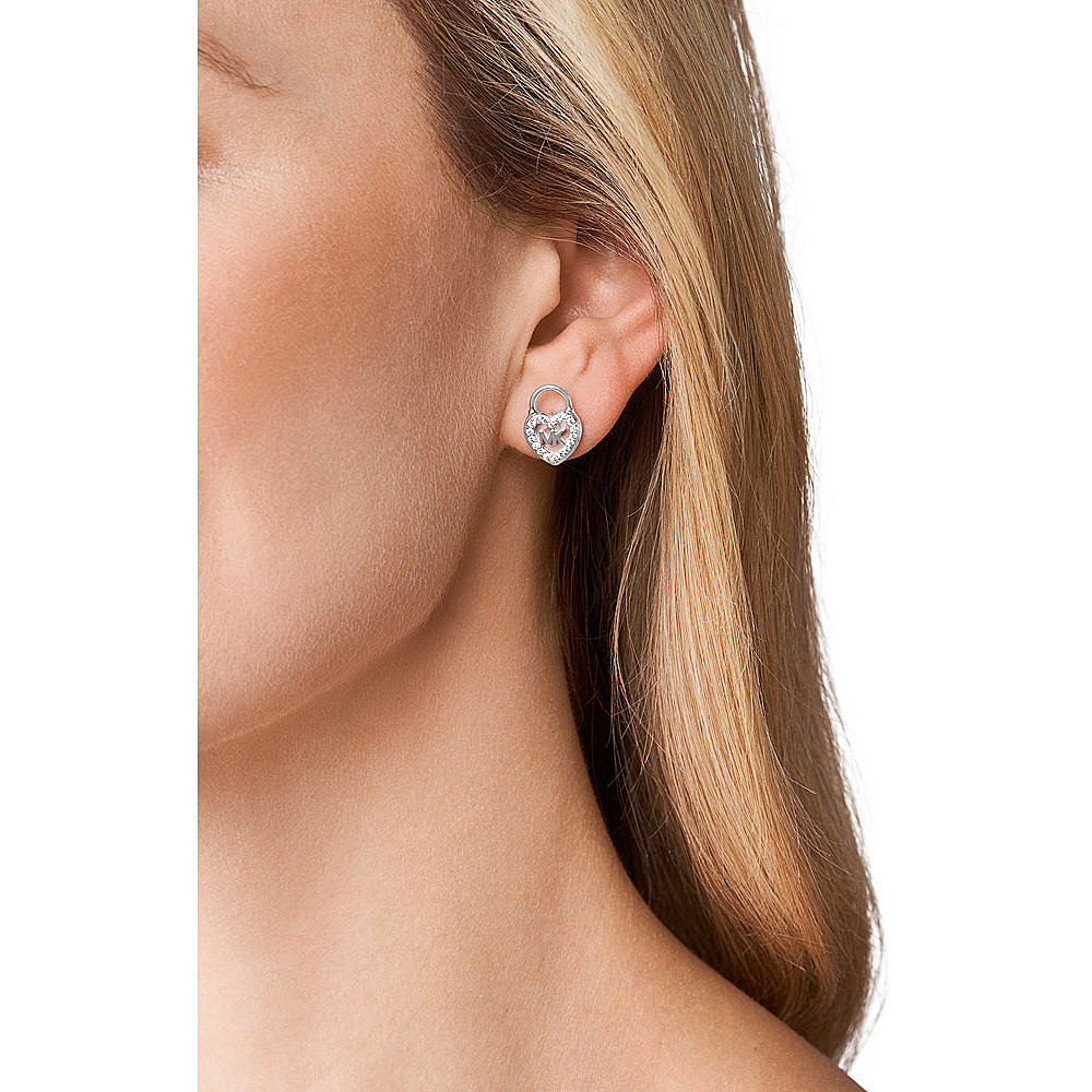 Michael Kors earrings Kors Mk woman MKC1559A6040 wearing
