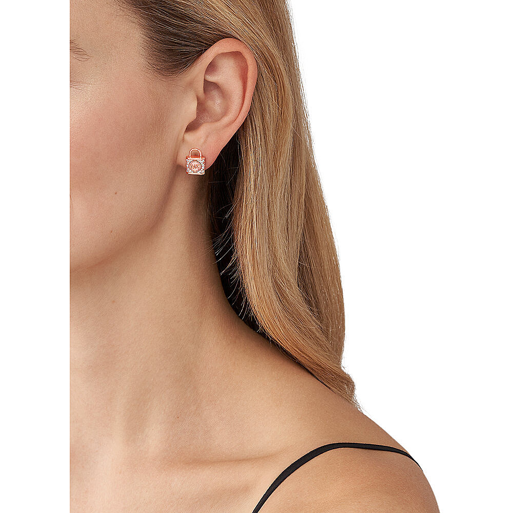Michael Kors earrings Kors Mk woman MKC1628AN791 wearing