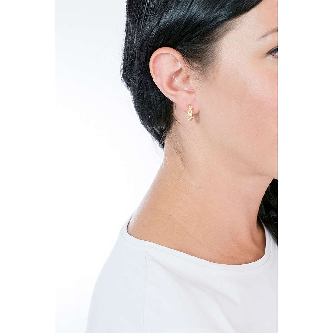 Michael Kors earrings Mercer Link woman MKC1013AA710 wearing
